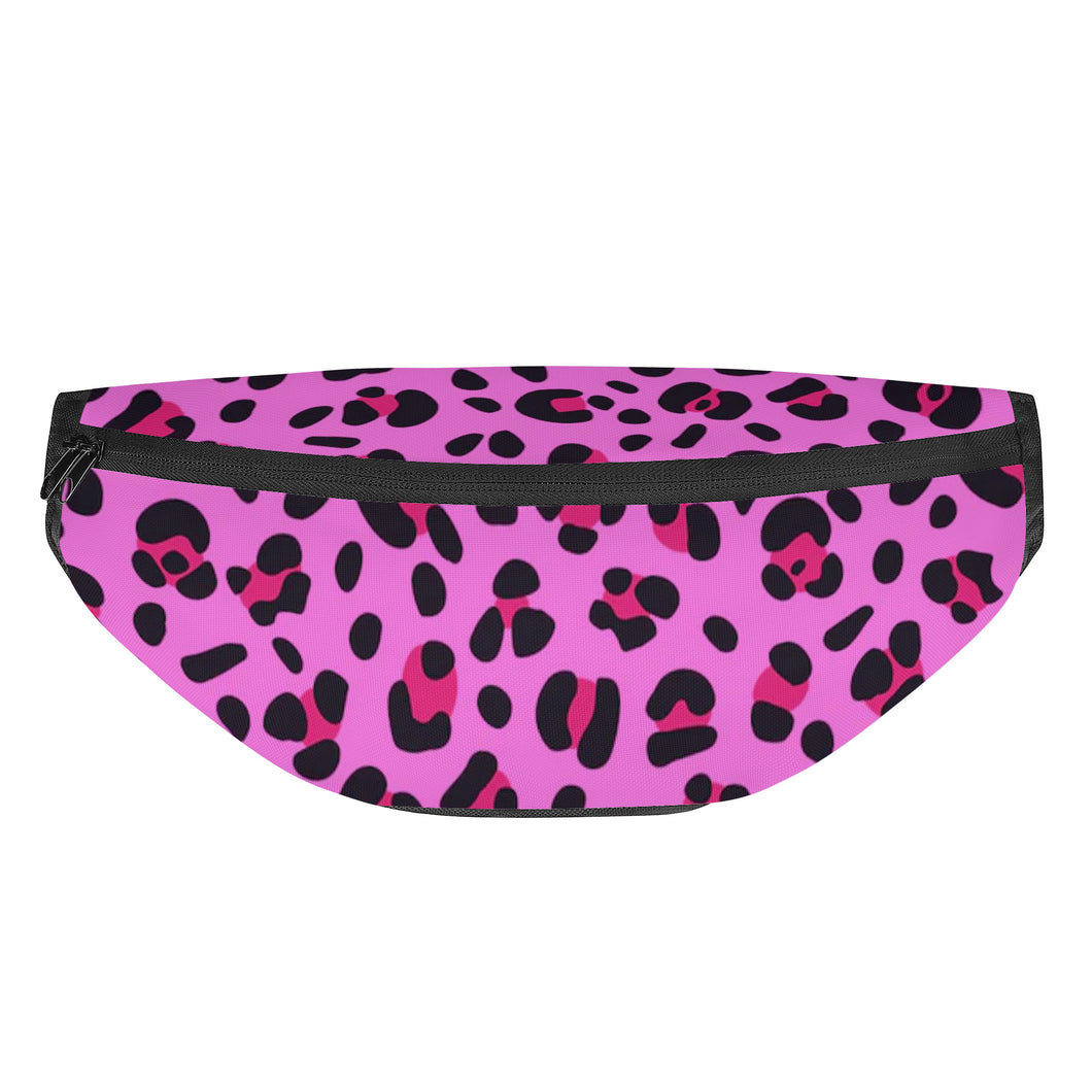 Ti Amo I love you - Exclusive Brand - Persian Pink with Cerise Leopard Spots - Fanny Pack