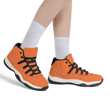 Load image into Gallery viewer, Ti Amo I love you - Exclusive Brand - Pumpkin Orange - Skeleton Hands with Heart -  High Top Air Retro Sneakers - Black Laces
