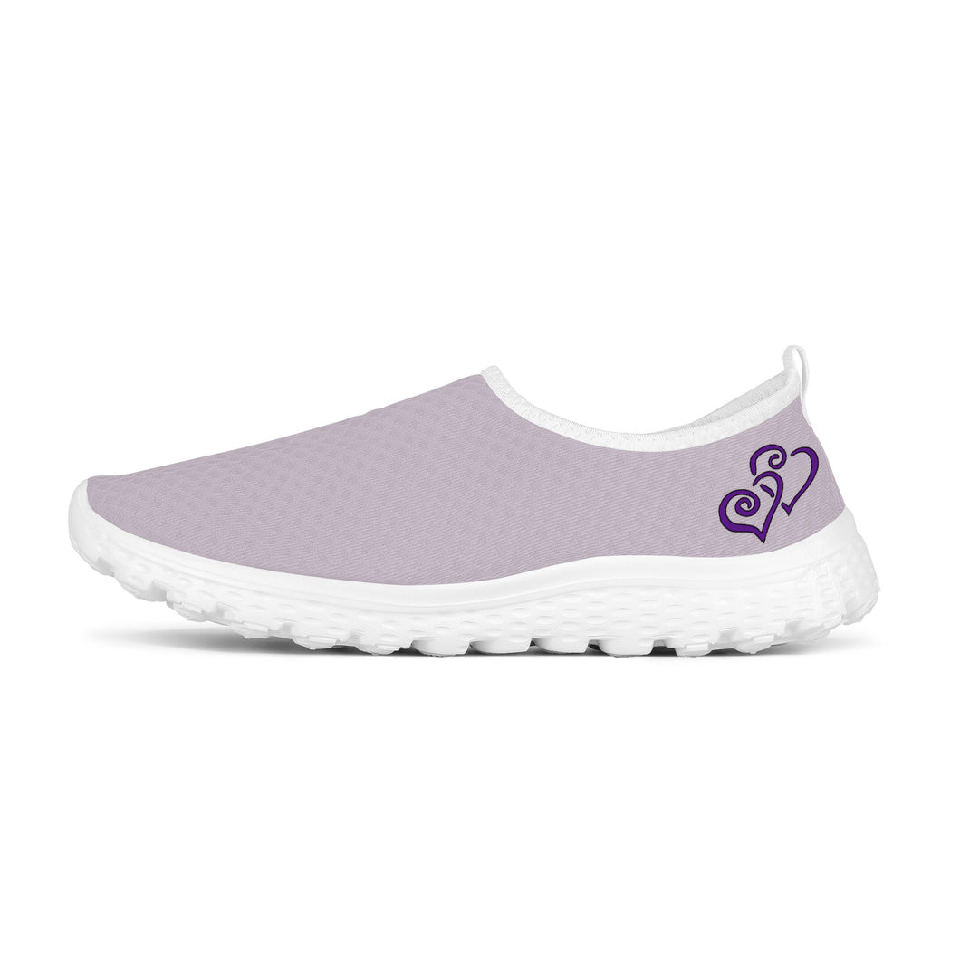 Ti Amo I love you - Exclusive Brand - Pale Slate - Double Purple Heart - Women's Mesh Running Shoes