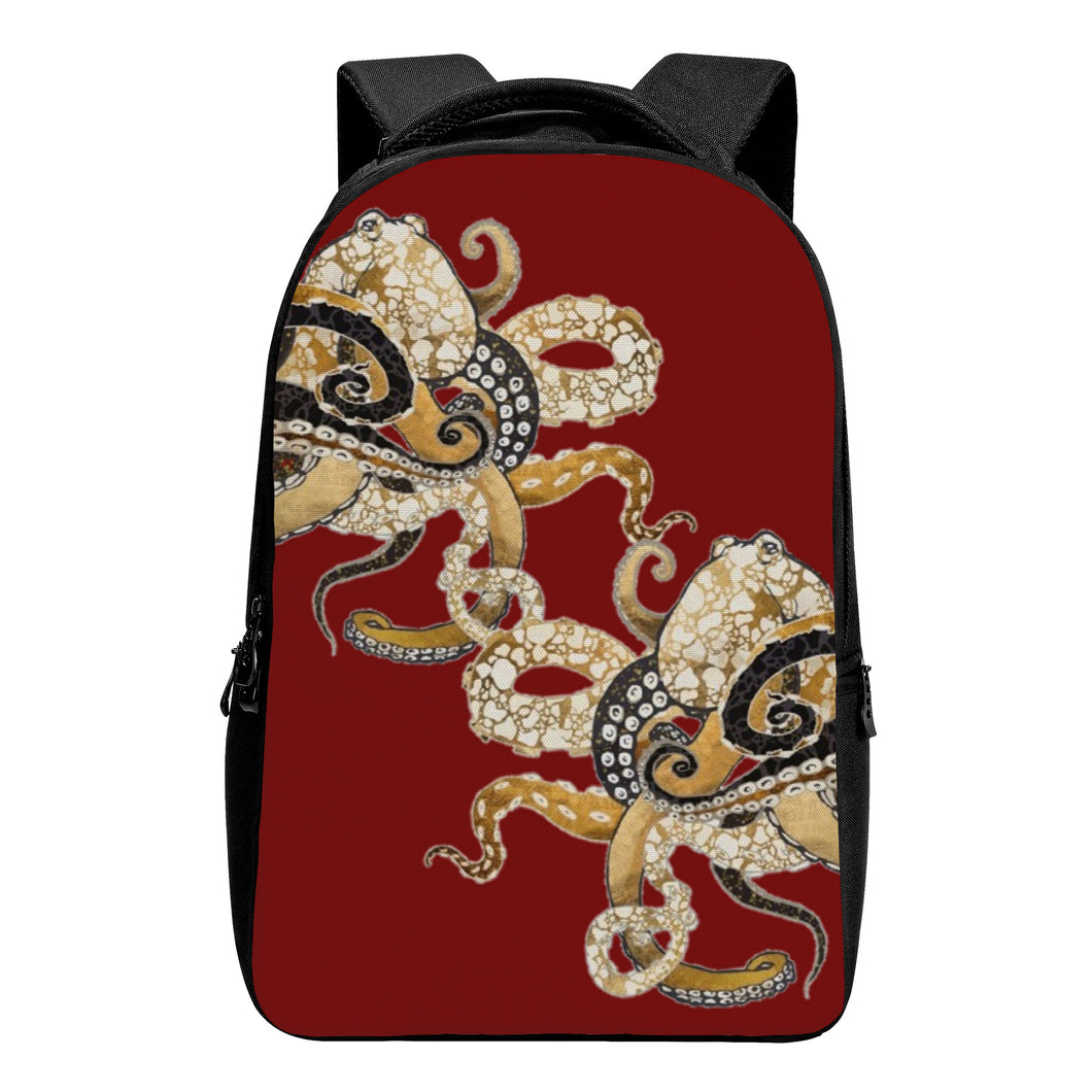 Ti Amo I love you - Exclusive Brand - Dark Burgundy - Octopi - Laptop Backpack