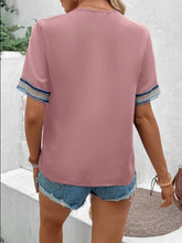 Load image into Gallery viewer, Full Size V-Neck Short Sleeve Blouse
