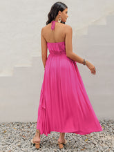 Load image into Gallery viewer, Ruffled Halter Neck Maxi Dress
