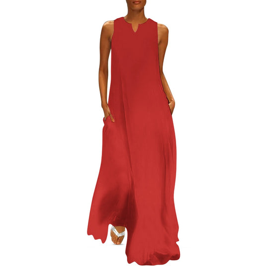 Ti Amo I love you - Exclusive Brand - Fire Brick - Long Dress - Sizes S-5XL