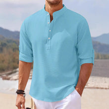 Load image into Gallery viewer, Men&#39;s Half Sleeve Waffle Casual Loose Polo Shirt
