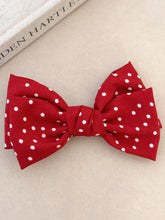 Load image into Gallery viewer, 2-Piece Polka Dot Bow Hair Clip
