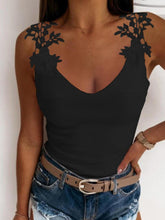 Load image into Gallery viewer, Full Size Lace Detail Scoop Neck Tank
