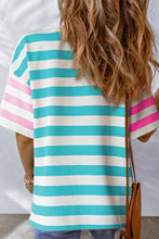 Load image into Gallery viewer, Striped Round Neck Half Sleeve T-Shirt
