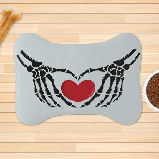 Ti Amo I love you - Exclusive Brand - Geyser 2 - Skeleton Hands with Heart  - Big Paws Pet Rug