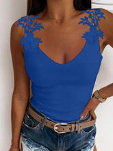 Load image into Gallery viewer, Full Size Lace Detail Scoop Neck Tank
