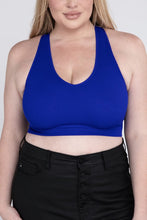 Load image into Gallery viewer, Plus Ribbed Cropped Racerback Tank Top
