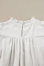 Load image into Gallery viewer, White Smocked Ruffle Sleeve Blouse
