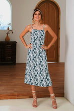 Load image into Gallery viewer, Slit Crisscross Printed Sleeveless Cami Dress
