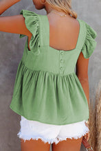 Load image into Gallery viewer, Full Size Ruffled Square Neck Cap Sleeve Blouse
