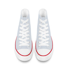 Load image into Gallery viewer, Ti Amo I love you - Exclusive Brand - Mystic - White Daisy - High Top Canvas Shoes - White  Soles
