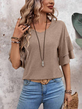 Load image into Gallery viewer, V-Neck Half Sleeve Blouse
