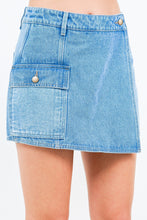 Load image into Gallery viewer, American Bazi Cargo Pocket Denim Skort
