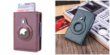 Load image into Gallery viewer, Mens Rfid Card Holder Wallets Money Bag Black Short Purse Small Leather Slim Wallets Mini Wallets For Airtag

