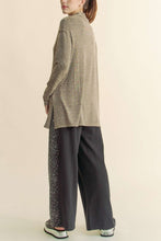 Load image into Gallery viewer, Davi &amp; Dani Slit Mock Neck Long Sleeve Top
