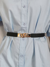 Load image into Gallery viewer, Zinc Alloy Buckle Elastic PU Belt
