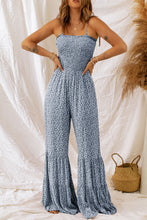 Load image into Gallery viewer, Phalaenopsis Thin Straps Smocked Bodice Wide Leg Floral Jumpsuit
