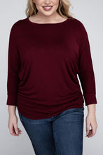 Load image into Gallery viewer, Plus Luxe Rayon Boat Neck 3/4 Sleeve Top
