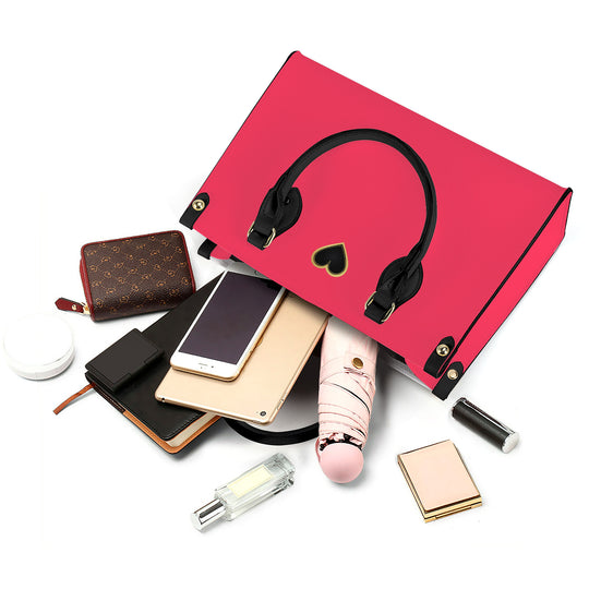 Ti Amo I love you - Exclusive Brand - Radical Red - Luxury Womens PU Tote Bag - Black Straps