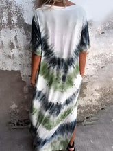 Load image into Gallery viewer, Full Size Pocketed Tie-Dye Short Sleeve Dress
