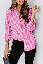 Load image into Gallery viewer, Striped Button Up Long Sleeve Shirt
