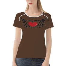 Load image into Gallery viewer, Ti Amo I love you - Exclusive Brand - Tuk Tuk - Skeleton Hands with Heart  -Women&#39;s T shirt - Sizes XS-2XL
