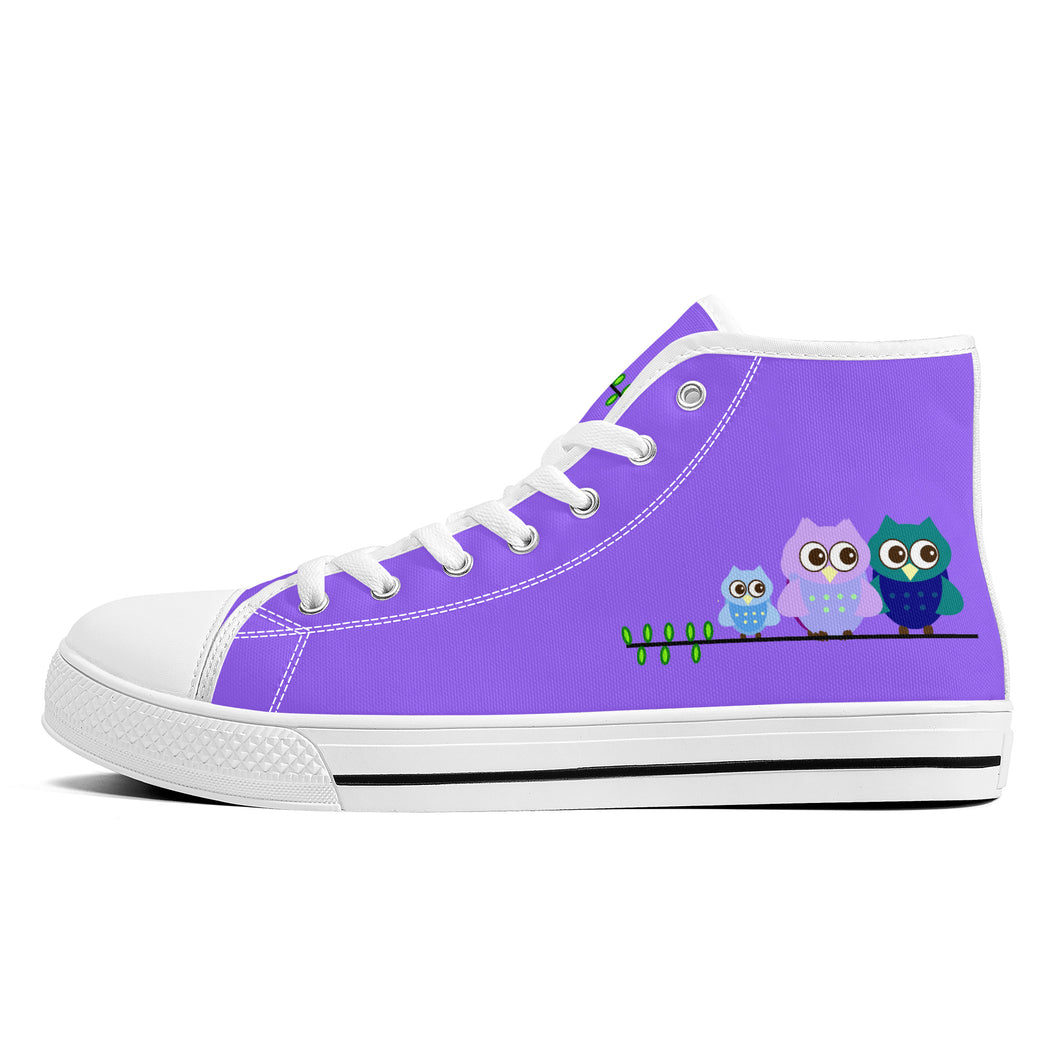 Ti Amo I love you  - Exclusive Brand  - Heliotrope 3 - High-Top Canvas Shoes  - White Soles