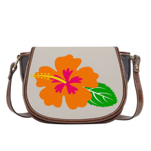 Load image into Gallery viewer, Ti Amo I love you - Exclusive Brand - Swirl - Hawaiian Flower -  Saddle Bag
