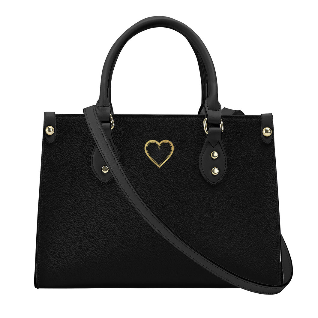 Ti Amo I love you - Exclusive Brand - Woodsmoke - Luxury Womens PU Tote Bag - Black Straps