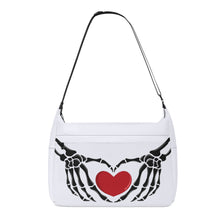 Load image into Gallery viewer, Ti Amo I love you - Exclusive Brand - Milk and Water - Skeleton Heart Hands  -  Journey Computer Shoulder Bag
