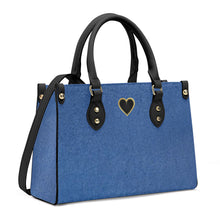 Load image into Gallery viewer, Ti Amo I love you - Exclusive Brand - Forever in Blue Jeans - Luxury Womens PU Tote Bag - Black Straps
