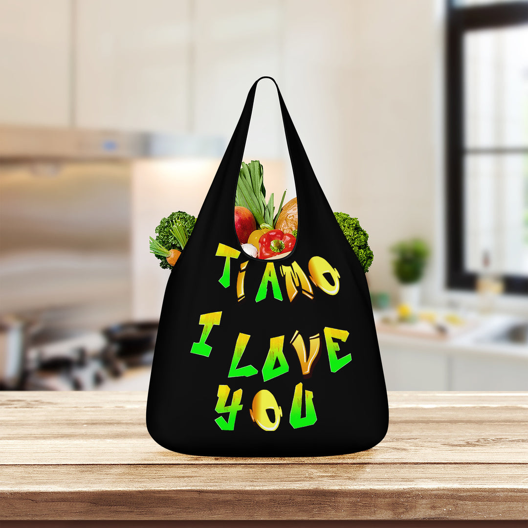 Ti Amo I love you - Exclusive Brand - Hip Hop Lettering - 3 Pcs Grocery Bags