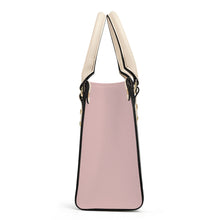 Load image into Gallery viewer, Ti Amo I love you - Exclusive Brand - Pinkish Grey - Luxury Womens PU Tote Bag - Cream Straps
