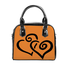 Load image into Gallery viewer, Ti Amo I love you - Exclusive Brand - Jaffa - Double Black Heart -  Shoulder Handbag
