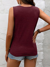 Load image into Gallery viewer, Lace Detail Heathered Tank
