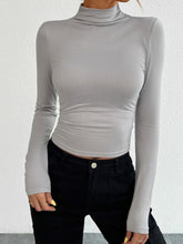 Load image into Gallery viewer, Mock Neck Long Sleeve T-Shirt
