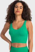 Load image into Gallery viewer, Deep V-Neck Crop Sports Bra
