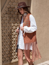 Load image into Gallery viewer, Fringe Hem Open Front Vest
