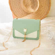 Load image into Gallery viewer, Small Messenger Cute Cat Tassel Decoration Chain One Shoulder Small Square Casual Messenger Bag
