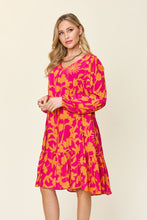 Load image into Gallery viewer, Double Take Full Size Printed Ruffle Hem Dress with Pocket
