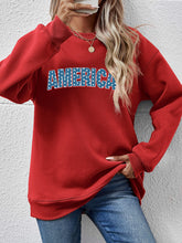 Load image into Gallery viewer, AMERICA Round Neck Dropped Shoulder Sweatshirt
