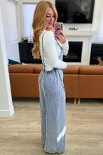 Load image into Gallery viewer, Beau Blue Light Wash Frayed Exposed Seam Wide Leg Denim Overall
