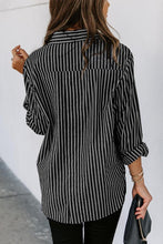 Load image into Gallery viewer, Striped Button Up Long Sleeve Shirt
