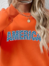 Load image into Gallery viewer, AMERICA Round Neck Dropped Shoulder Sweatshirt
