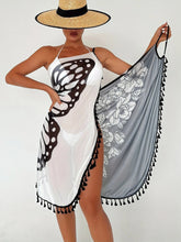 Load image into Gallery viewer, Tassel Printed Spaghetti Strap Cover Up
