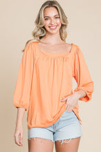 Load image into Gallery viewer, Culture Code Square Neck Puff Sleeve Top
