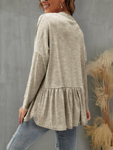 Load image into Gallery viewer, Ruffled Button Up Long Sleeve Cardigan
